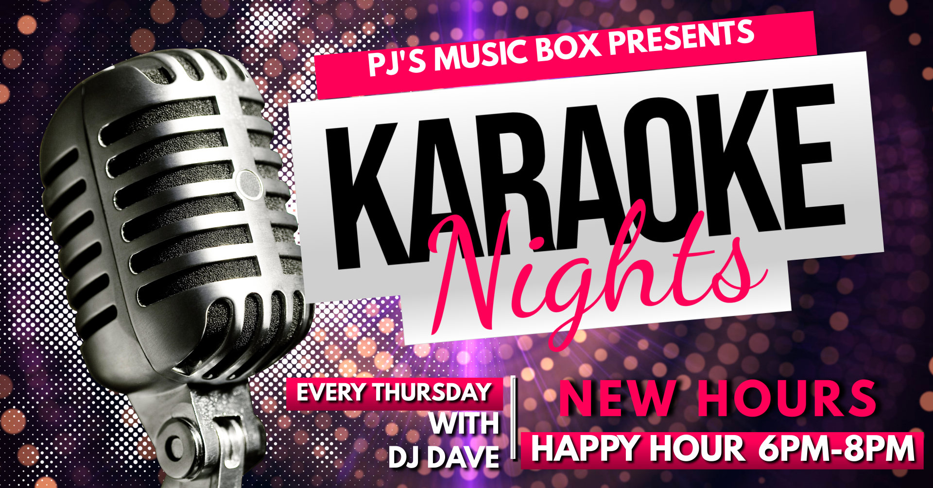 KARAOKE NIGHT EVERY THURSDAY – PJs Music Box